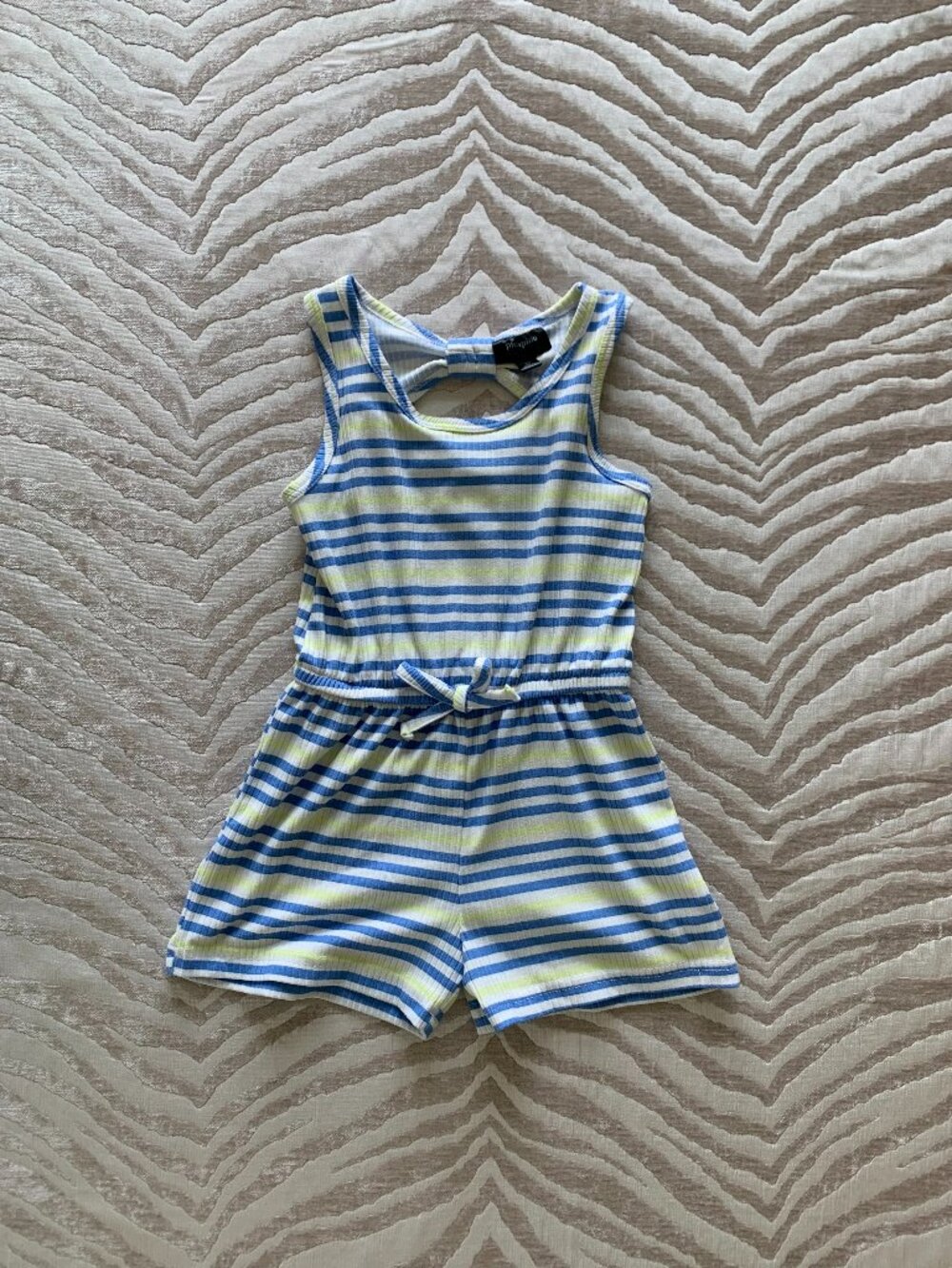 Picapino 2 Piece Floral and Striped Rompers Size 3T